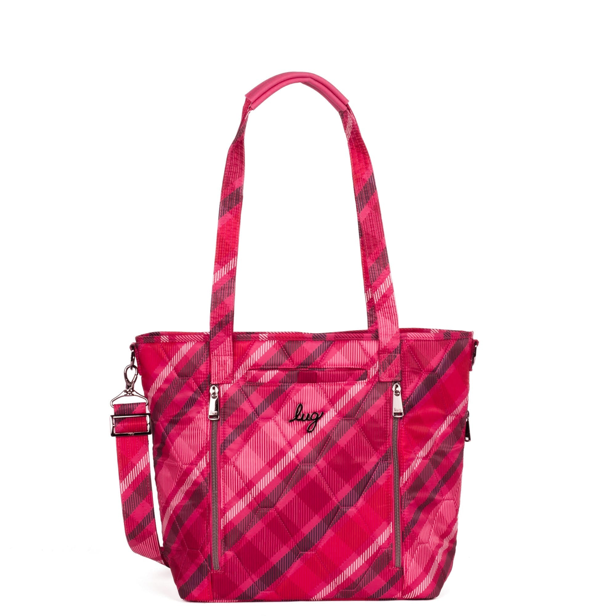 Rally Tote Bag - BERRY PLAID - Rally_BerryPlaid_01